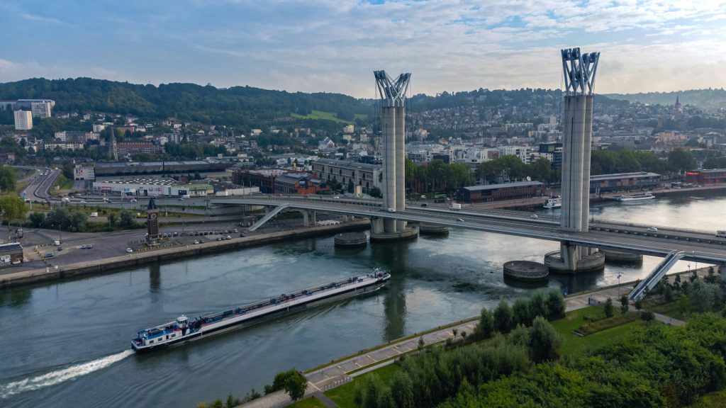 Rouen, la Seine et le pont Flaubert
