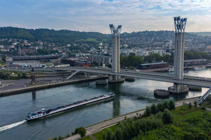 Rouen, la Seine et le pont Flaubert
